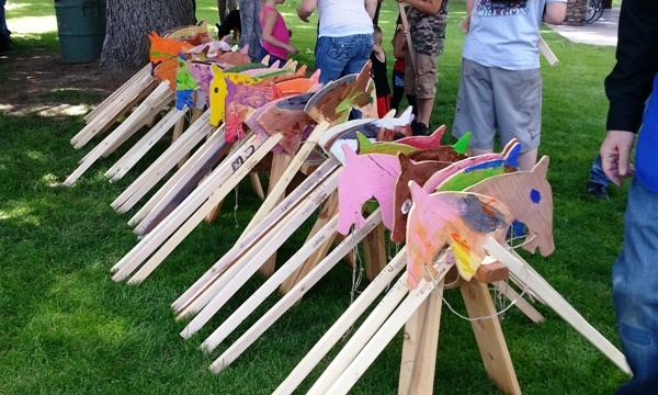 Horses of Every Color!- Stick Horses "in the corral" 2014