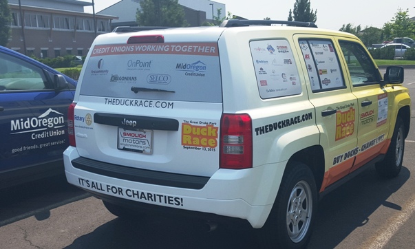 2015 Duck Race Truck at Mid Oregon Credit Union