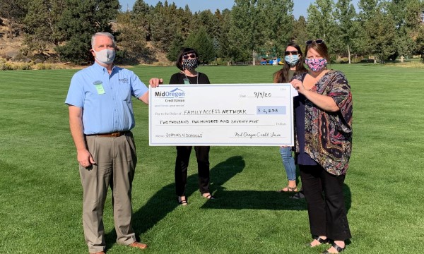 Supplies 4 Schools Raised $2,725! | Supplies 4 Schools Bend FAN check presentation