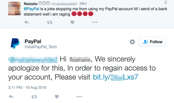 Phishing Scams -Example of angler phishing