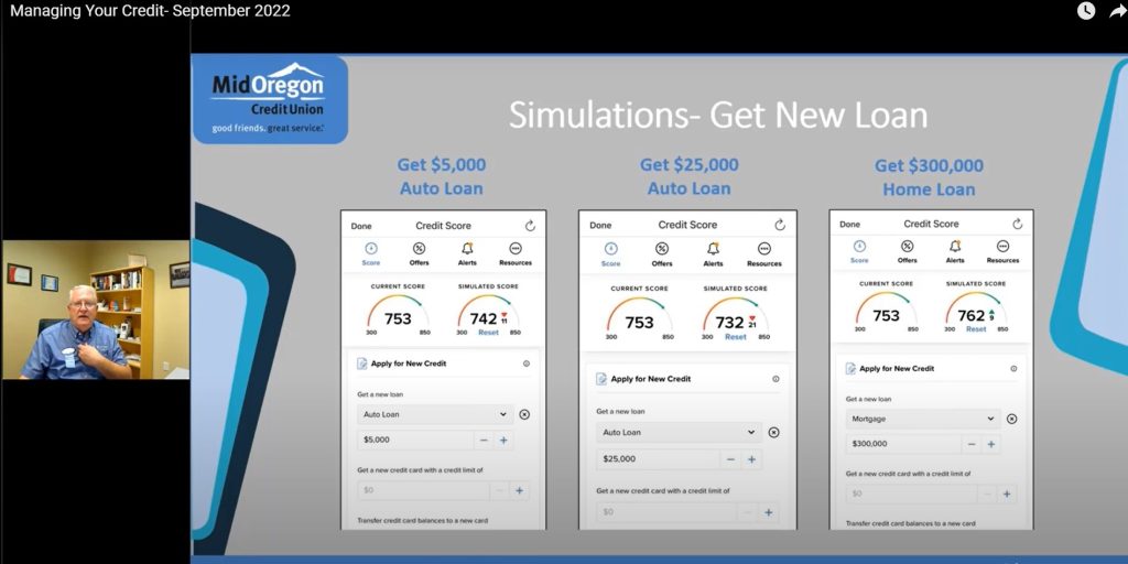 WATCH 2022 FINANCIAL EDUCATION VIDEOS | Managing Credit Screenshot Simulation Getting Loans